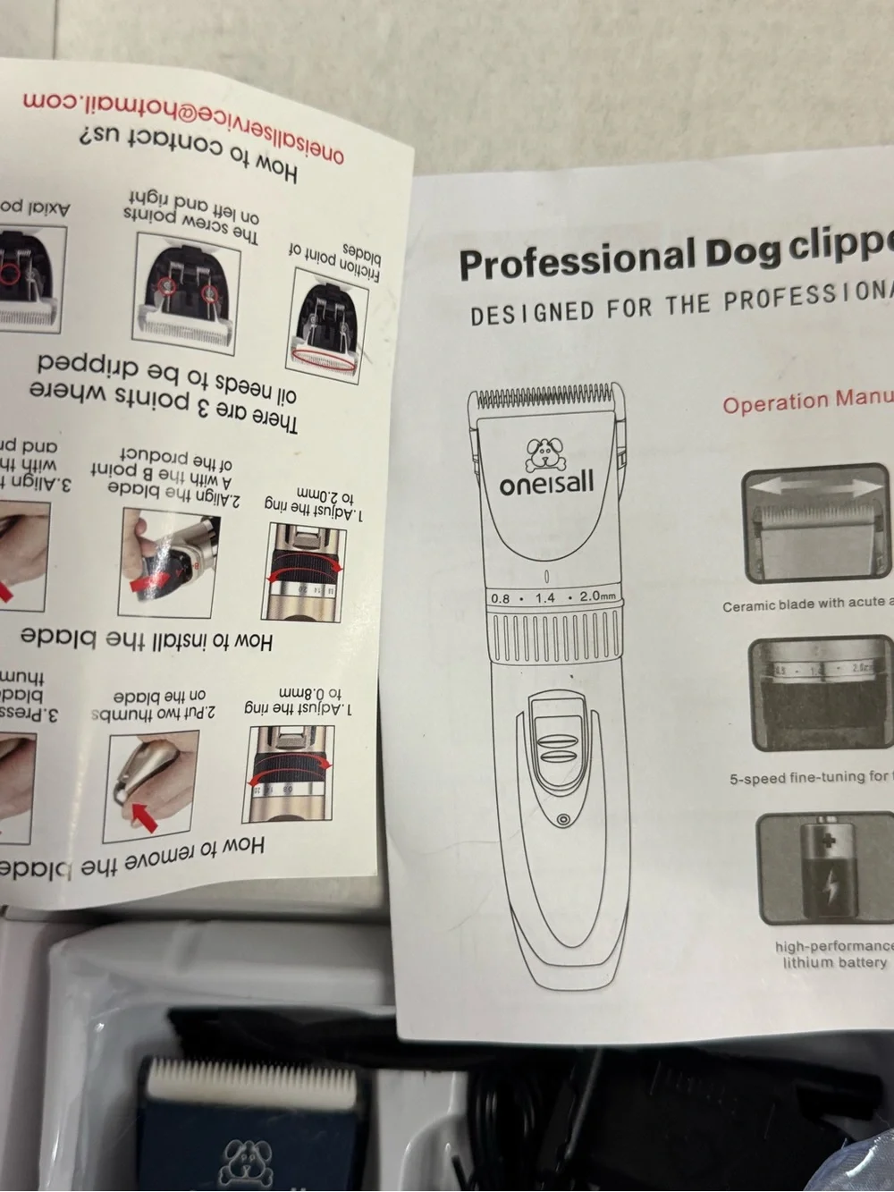 Onesail Blue Rechargeable Men’s Hair Clipper Grooming Kit - Picture 4 of 4